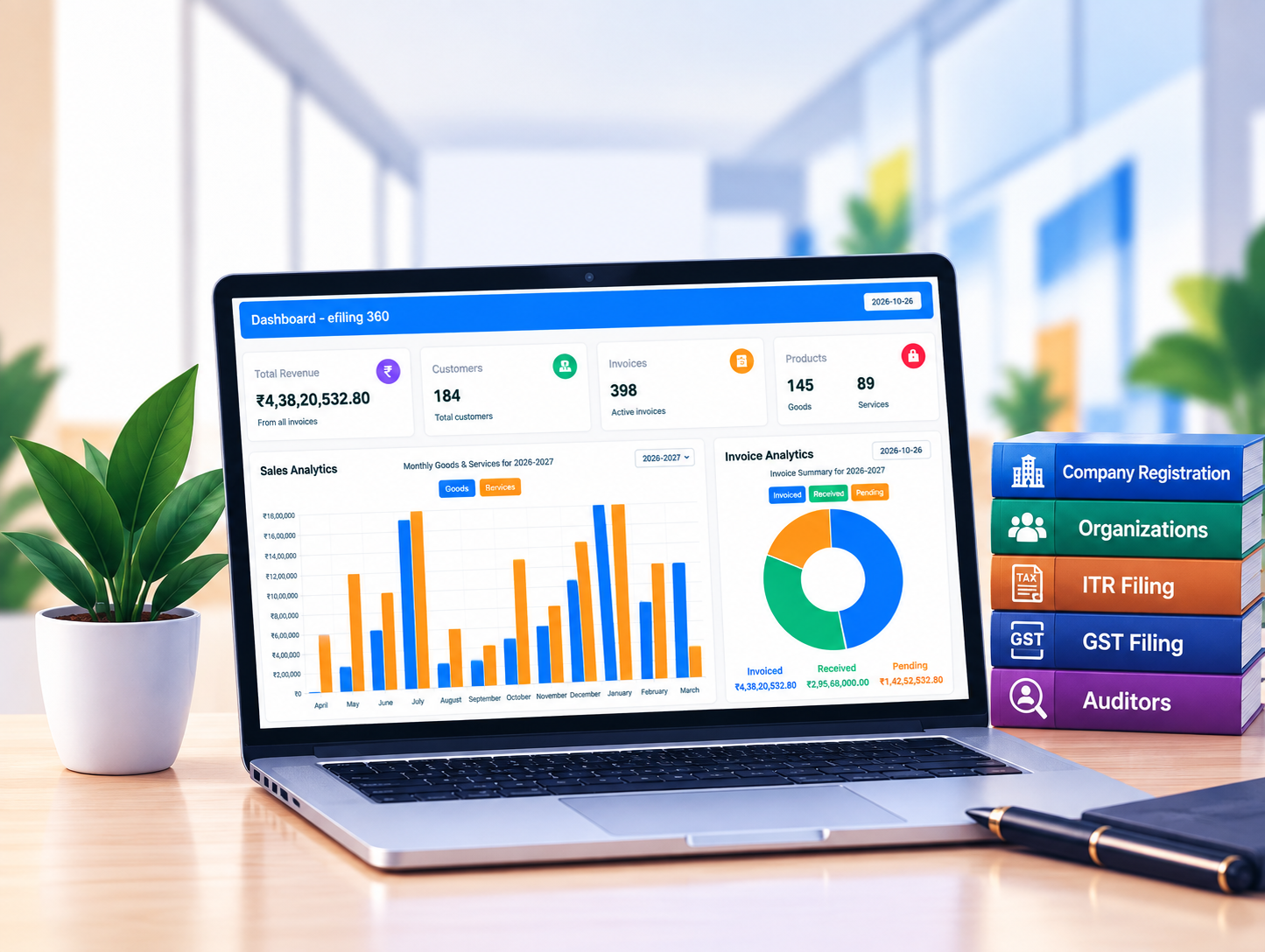 eFiling360 dashboard
